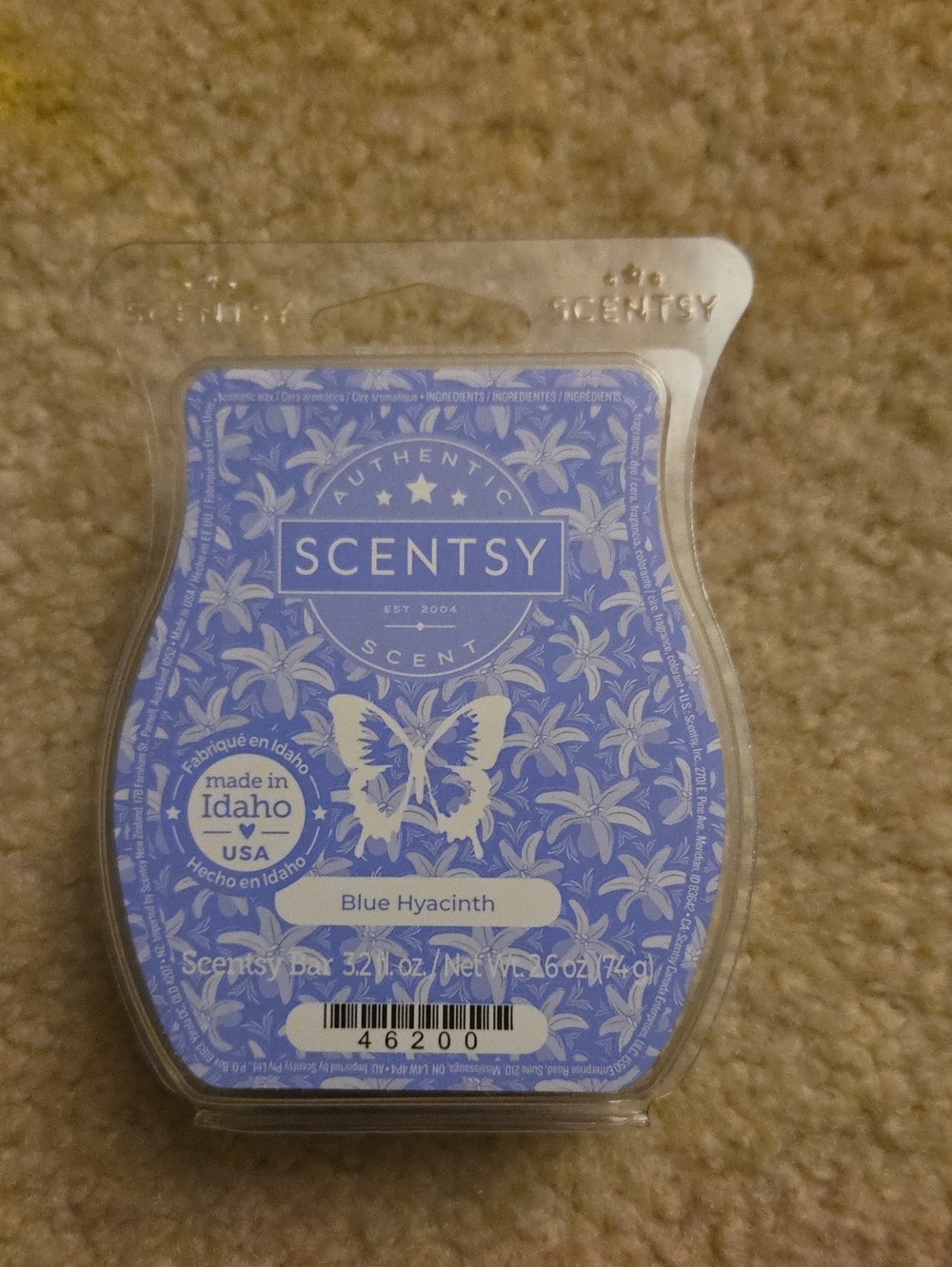Scentsy Blue Hyacinth Wax Bar - Light Blue